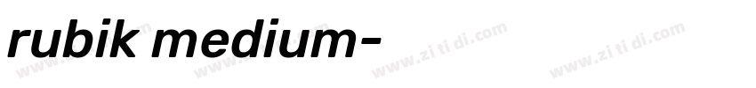 rubik medium字体转换